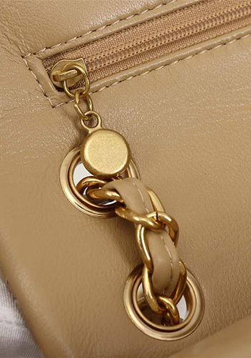 Adele Flap Medium Lambskin Gold Hardware Beige
