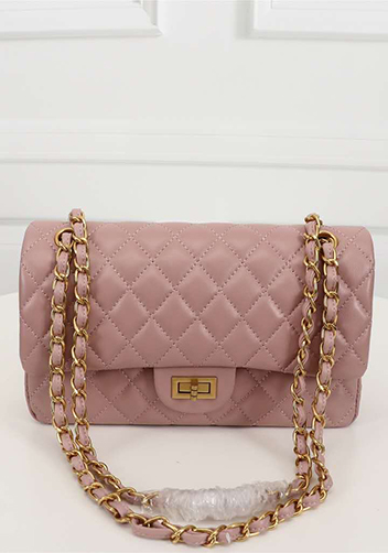 Adele Flap Medium Lambskin Gold Hardware Pink