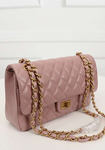 Adele Flap Medium Lambskin Gold Hardware Pink