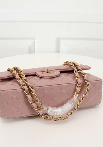 Adele Flap Medium Lambskin Gold Hardware Pink
