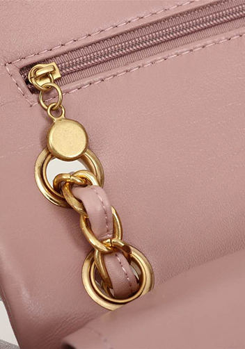 Adele Flap Medium Lambskin Gold Hardware Pink