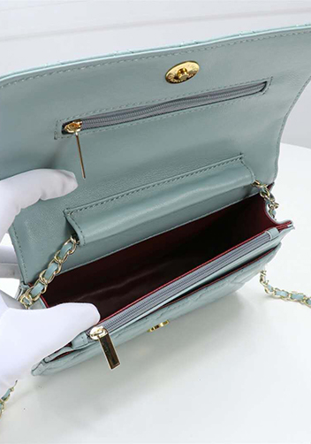 Adeline Lambskin Leather Diamond Shape Shoulder Bag Green