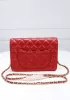 Adeline Lambskin Leather Diamond Shape Shoulder Bag Red