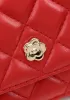 Adeline Lambskin Leather Diamond Shape Shoulder Bag Red