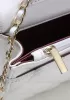 Adeline Lambskin Leather Diamond Shape Shoulder Bag White