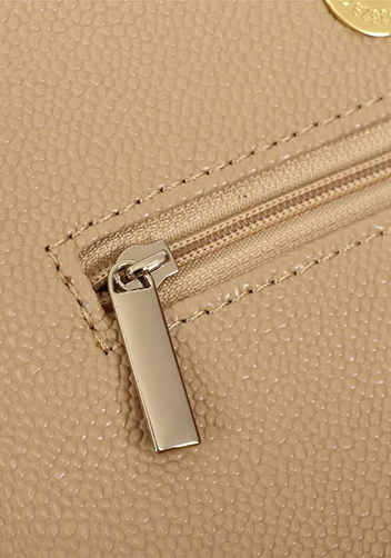 Adeline Caviar Leather Diamond Shape Shoulder Bag Beige