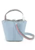 Theresa Palmprint Leather Bag Blue
