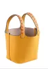 Theresa Palmprint Leather Bag Yellow