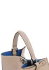 Carrie Vertical Leather Bag Beige