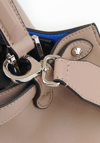 Carrie Vertical Leather Bag Beige