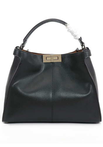 Carrie Vertical Leather Bag Black