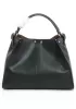 Carrie Vertical Leather Bag Black