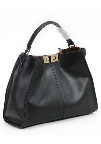 Carrie Vertical Leather Bag Black