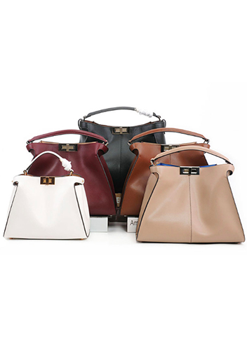 Carrie Vertical Leather Bag Black
