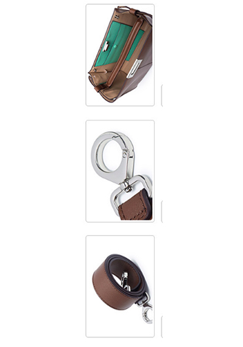 Carrie Vertical Leather Bag Brown