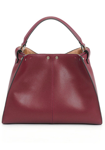 Carrie Vertical Leather Bag Burgundy