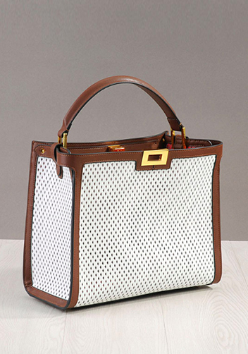 Joanne Perforated Leather Bag White
