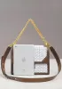 Joanne Perforated Leather Shoulder Bag White