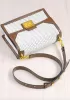 Joanne Perforated Leather Shoulder Bag White