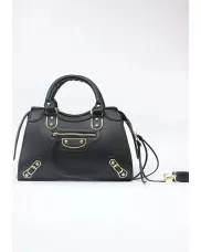 The Route 66 Faux Leather Medium Tote Black