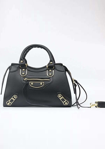 The Route 66 Faux Leather Medium Tote Black