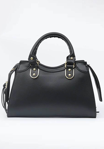 The Route 66 Faux Leather Medium Tote Black