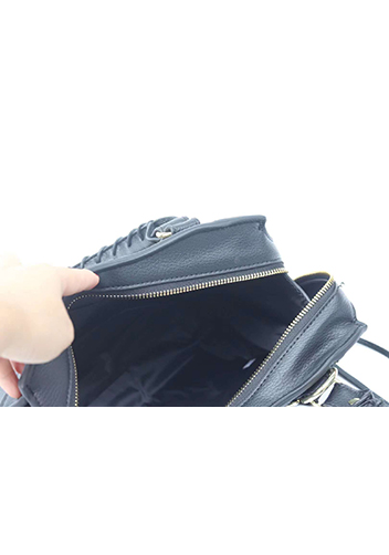 The Route 66 Faux Leather Medium Tote Black