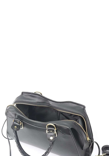 The Route 66 Faux Leather Medium Tote Black