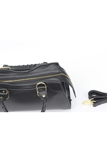 The Route 66 Faux Leather Medium Tote Black
