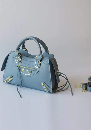 The Route 66 Faux Leather Medium Tote Blue