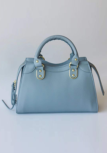 The Route 66 Faux Leather Medium Tote Blue