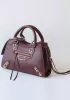 The Route 66 Faux Leather Medium Tote Burgundy