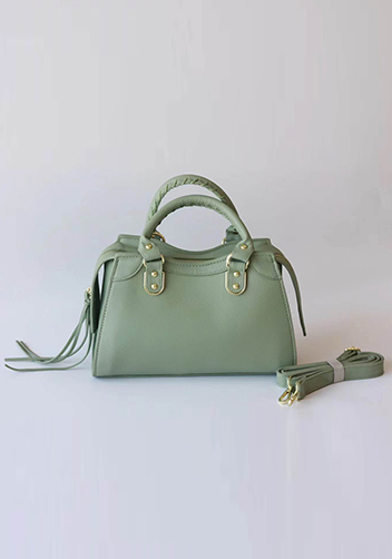 The Route 66 Faux Leather Medium Tote Green