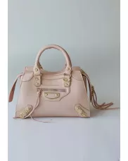 The Route 66 Faux Leather Medium Tote Pink