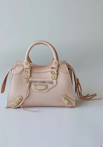 The Route 66 Faux Leather Medium Tote Pink