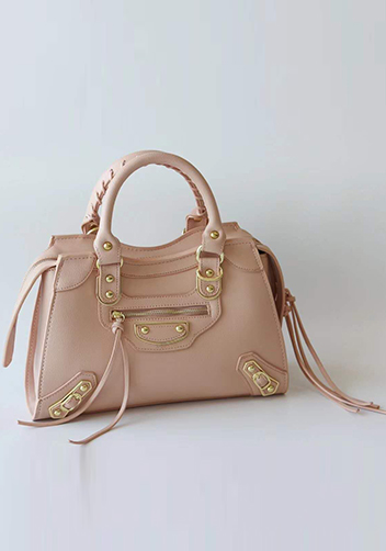 The Route 66 Faux Leather Medium Tote Pink