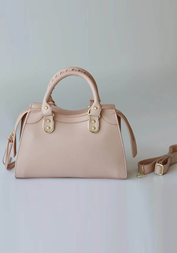 The Route 66 Faux Leather Medium Tote Pink