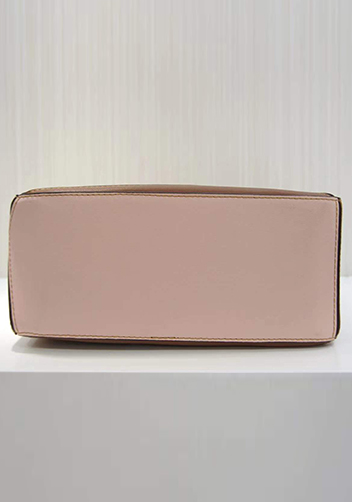 Adrienne Geometry Leather Shoulder Bag Patchwork Camel Pink