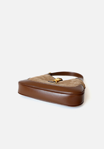 Daphne Suede Leather Shoulder Bag Brown