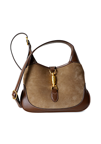 Daphne Suede Leather Shoulder Bag Brown