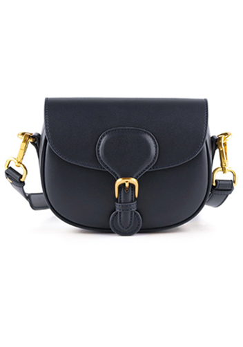 Paige Leather Shoulder Bag Blue