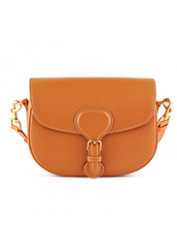 Paige Leather Shoulder Bag Camel