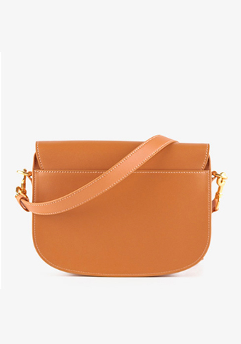 Paige Leather Shoulder Bag Camel