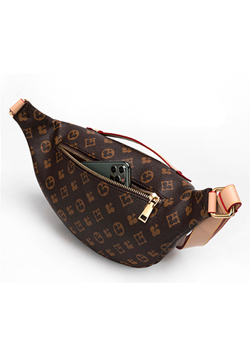 Louisa Flower Vegan Leather Waist Bag Brown