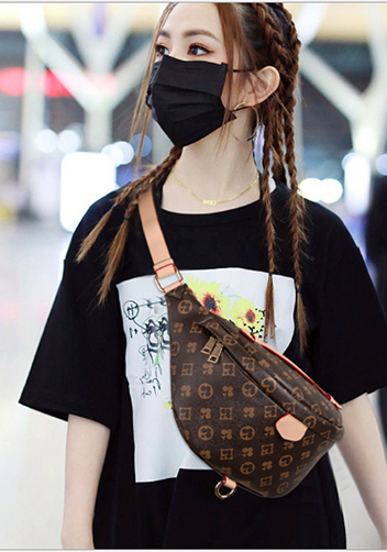 Louisa Flower Vegan Leather Waist Bag Brown