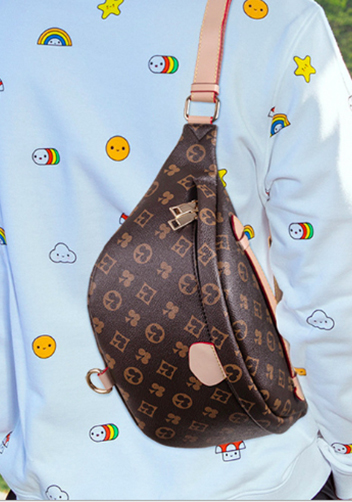 Louisa Flower Vegan Leather Waist Bag Brown