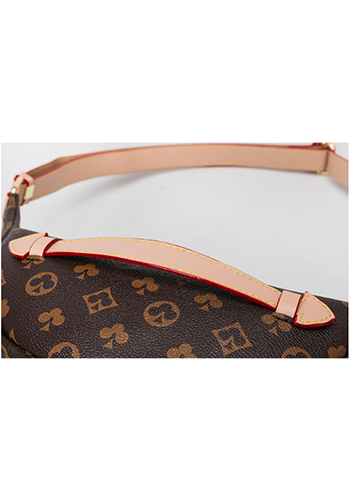Louisa Flower Vegan Leather Waist Bag Brown