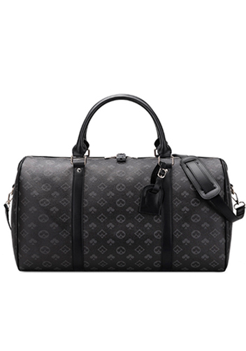 Louisa Flower Vegan Leather Traveling Bag Black