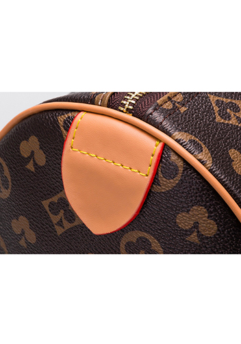 Louisa Flower Vegan Leather Traveling Bag Brown