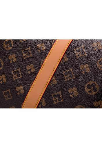 Louisa Flower Vegan Leather Traveling Bag Brown